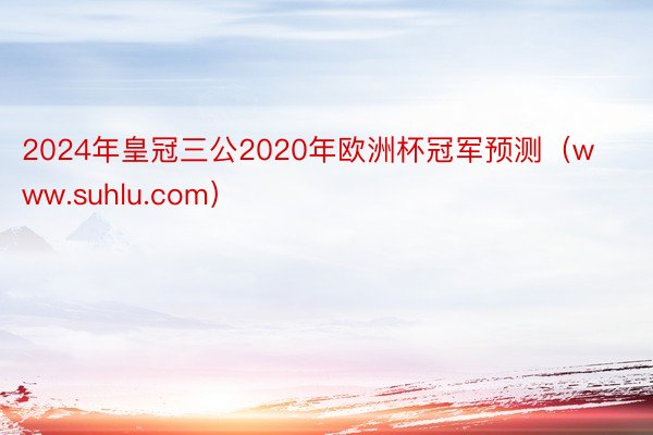 2024年皇冠三公2020年欧洲杯冠军预测（www.suhlu.com）